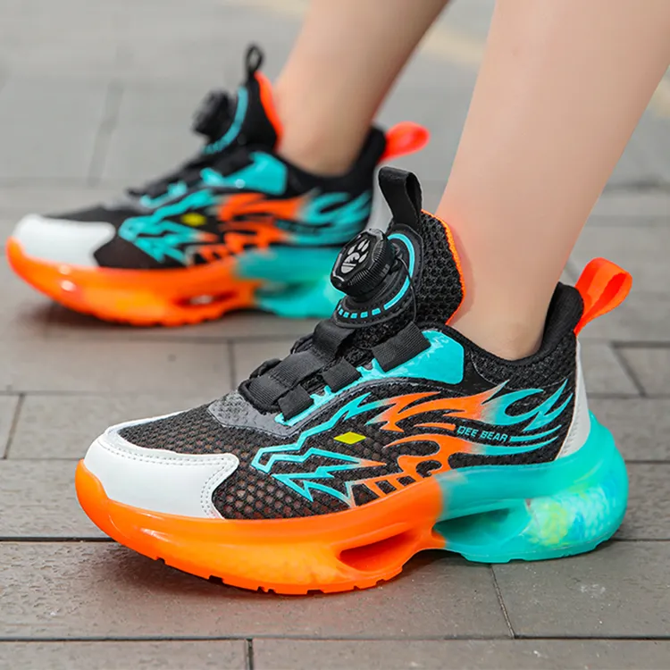 361断码男童鞋2025新款夏季网面透气单网儿童篮球鞋跑步运动鞋子