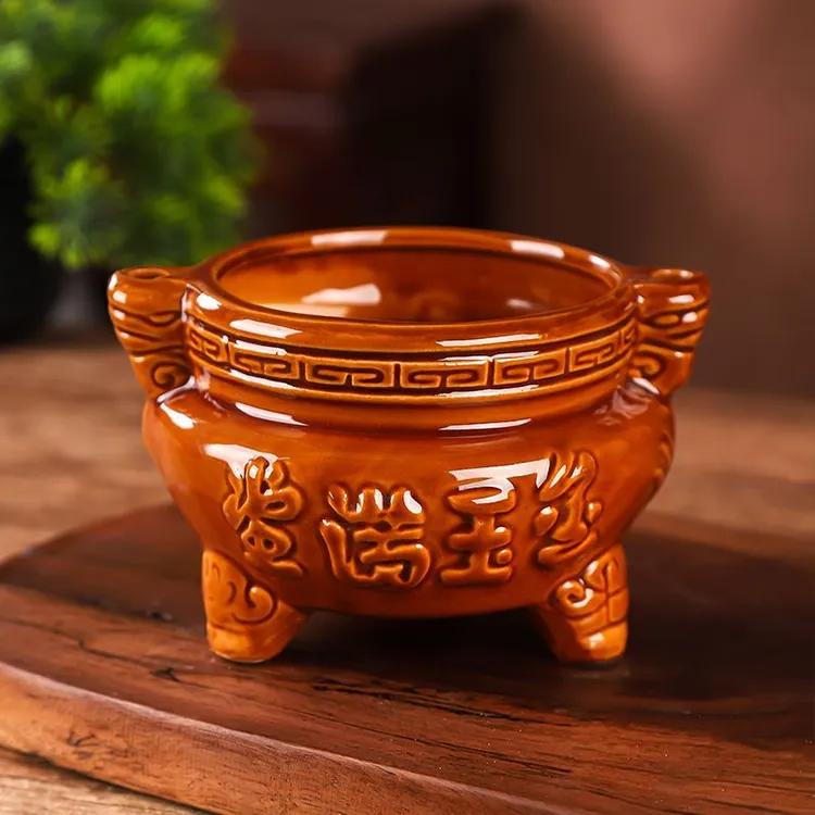 陶瓷香炉敬神家用室内供奉插香供佛观音财神先祖烧香炉厂家直销