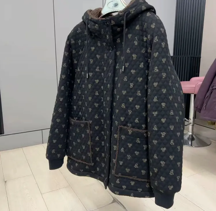 6150加厚大码连帽显瘦百搭休闲过冬棉服