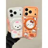 可爱kt米菲兔小王子透明支点手机壳适用苹果17promax/16卡通磁吸