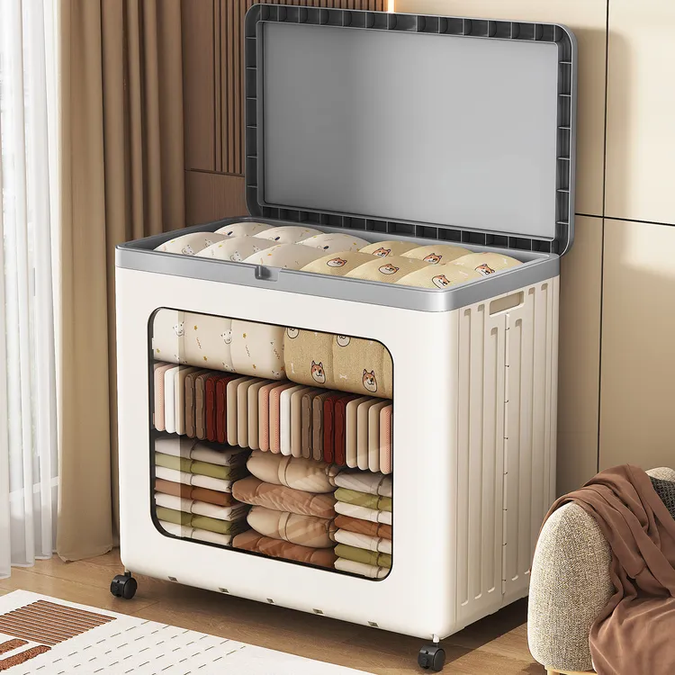 【50面宽】大容量翻盖式收纳柜儿童玩具零食杂物整理储物柜