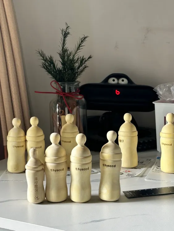 花椒木磨牙奶瓶手工制作花椒木奶瓶磨牙棒