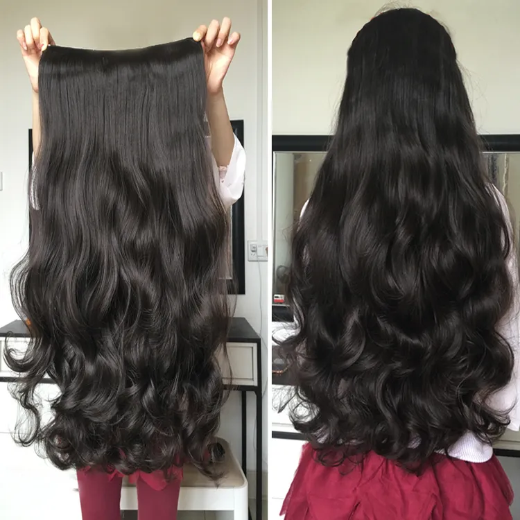 全真发接发片假发女长发蓬松增发量大波浪卷隐形无痕一片式假发片