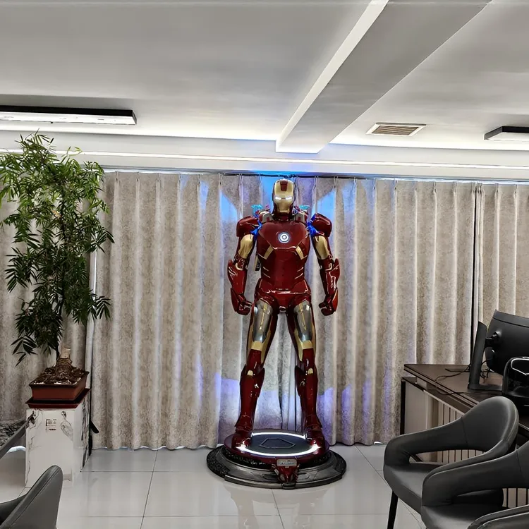 漫威钢铁侠1比1全身手办MK7模型发光雕塑大型摆件客厅落地装饰品