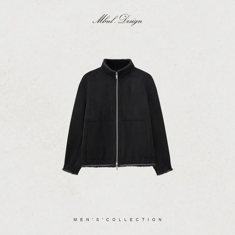 MBNL-F「B.C Fluffy」秦磊男装100绵羊毛立领皮衣LL-WWT0117