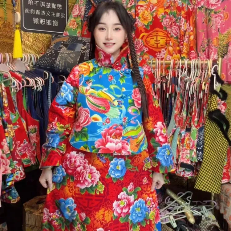 传统非遗传承手工薄长袍喜欢的直播间截图问价