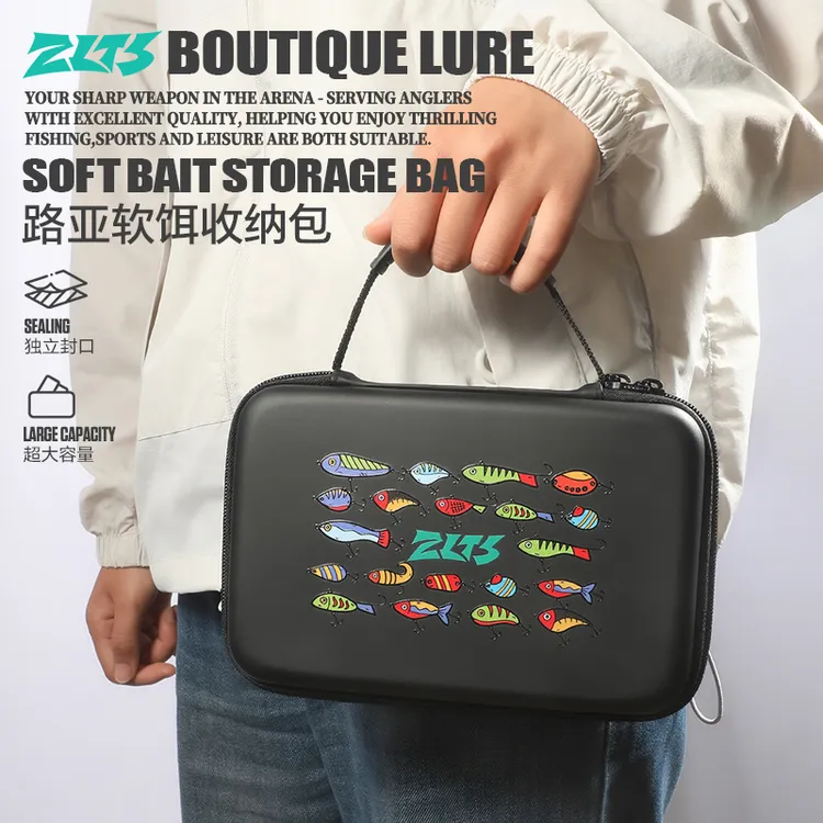 路亚软饵包渔具收纳包假饵收纳包大容量便携可拆卸自带6个自封袋