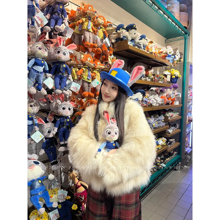 |芬兰暮光|高贵皮草加厚毛毛皮草 冬款狐狸毛皮草大外套 W2949