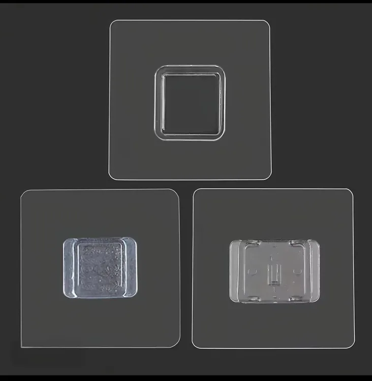 强力粘钩置物架粘贴贴片片肥皂盒免钉透明无痕配件墙壁卡扣厨房