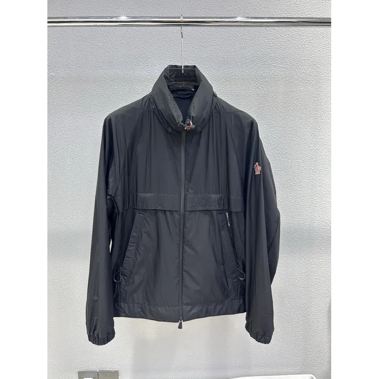 全新未使用Moncler盟可睐 1A00006 男士隐藏帽黑色薄款风衣外套
