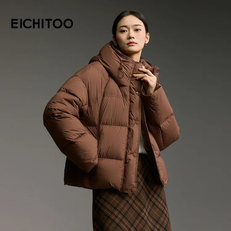 【新东方】爱居兔2025年冬季新款保暖连帽短款羽绒服EWRAJ4Q705A