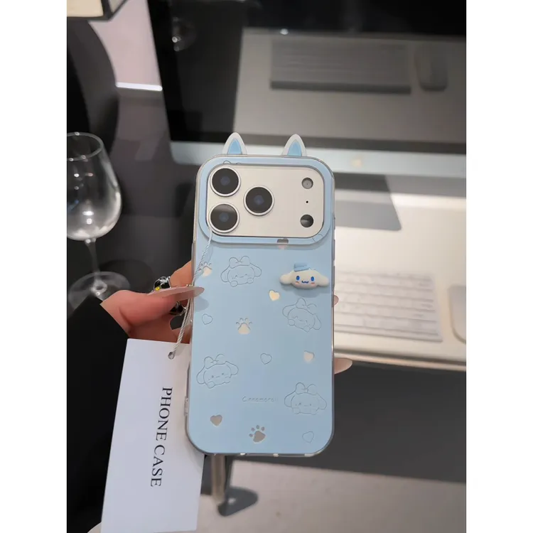 爱心线条玉桂狗适用苹果17pro手机壳16PM华为羽纱imd小米荣耀oppo