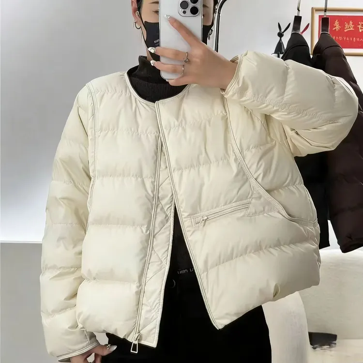 25年新款时尚显瘦女装保暖冬季百塔老钱风松弛感女装贵气棉服外套