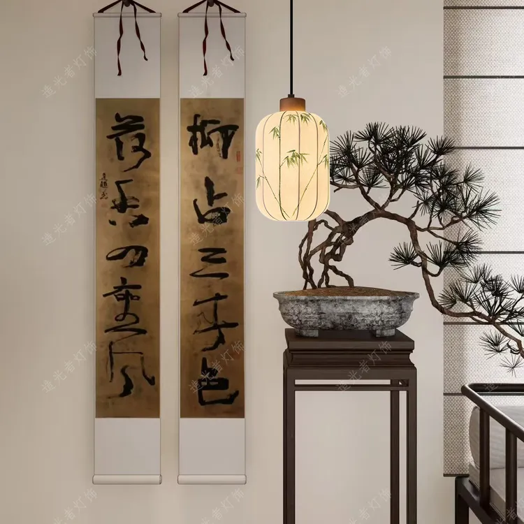 宋代美学禅意床头小吊灯新中式茶室书房餐厅吧台玄关民宿古典灯具
