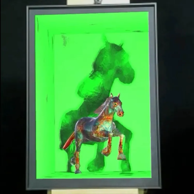 13《马到成功AR成品刺绣装饰画》竖款客厅走廊办公室茶室书房挂画