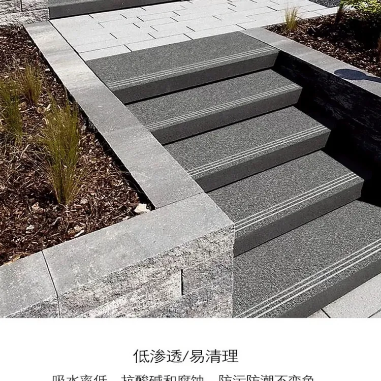 江西发货仿石石英砖PC砖楼梯踏步加工开槽海棠角都可加工