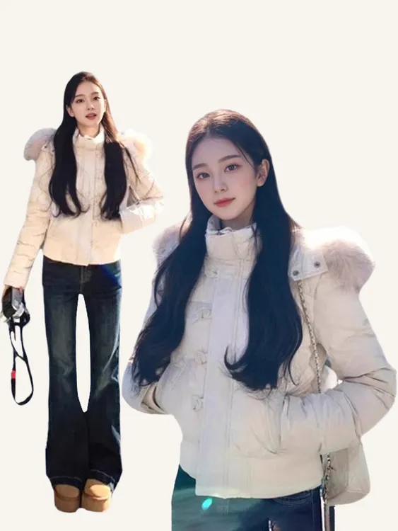 冬季新款超好看韩系甜美棉衣女2025新复古加厚棉服棉袄小个子外套