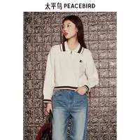 太平鸟冬季新款prince联名拉链套头衫A3EEE424H