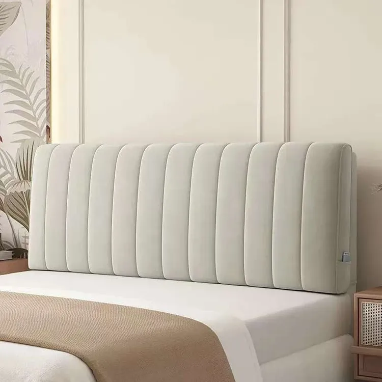 2025新款奶油风床头靠垫榻榻米改造靠枕床头软包床上靠背垫可拆洗