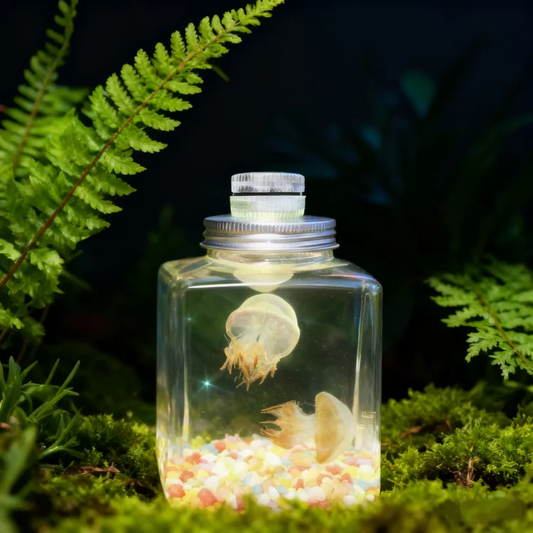 精美水母包活惊喜礼物宿舍宠物好养发光桌面懒人鱼缸儿童学生送人