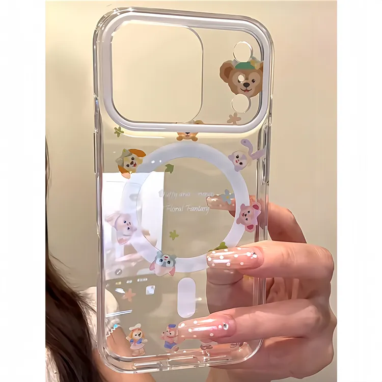 雅天立可爱迪士尼卡通适用iPhone16/15磁吸手机壳17promax创意14