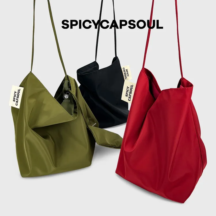 【邂逅】spicycapsoul原创定制面料单肩休闲极简大容量慵懒托特包