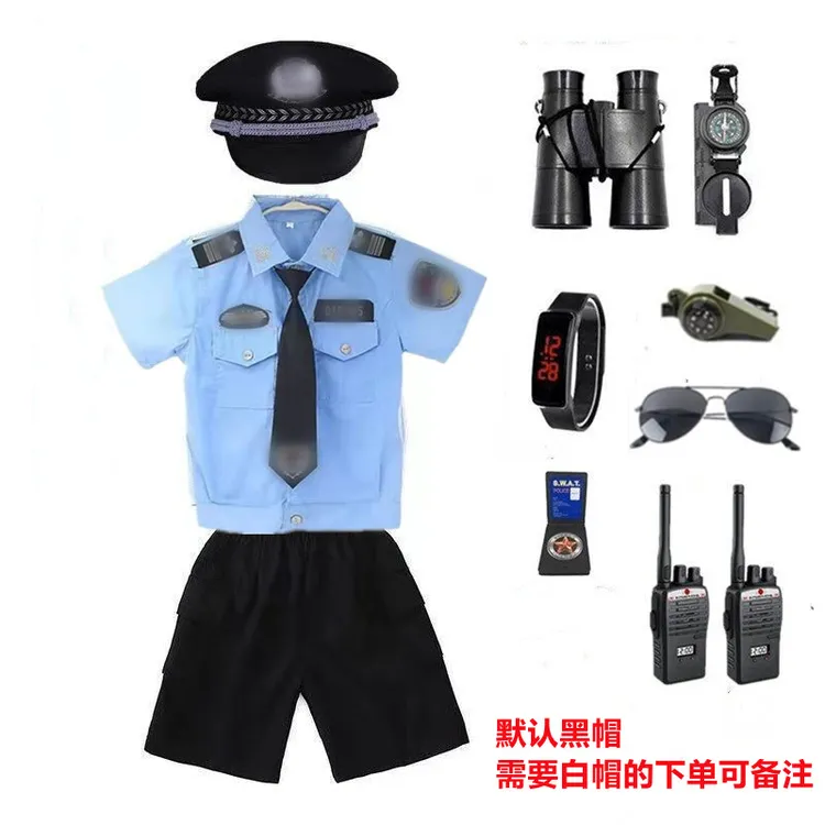 六一儿童短袖小警察服警官服职业体验角色扮演小交警中小学生表演