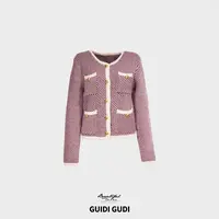 GUIDI GUDI【红条纹】气质休闲百搭时尚长袖外套