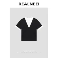 【REALNEEI】极简设计感混纺套头针织T恤上衣RIMMA5TX0101039