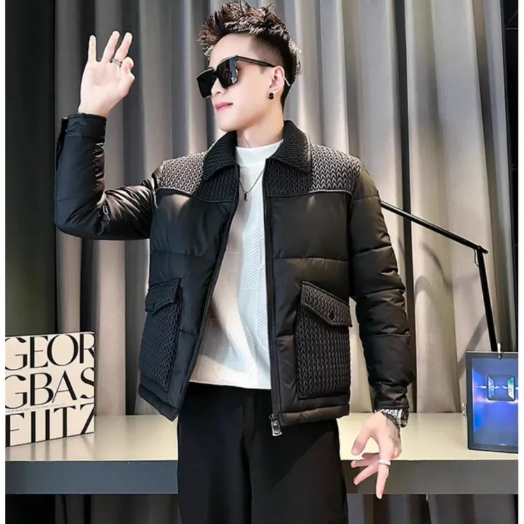 男士短款时尚潮流加厚保暖秋冬冬季棉服棉衣韩版休闲百搭棉服男款