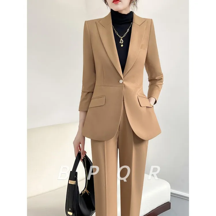 BPQR西服套装女春季新款职业气质时尚高级感轻奢休闲通勤西装外套