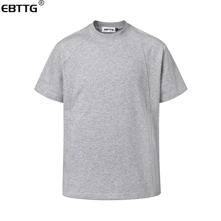 EBTTG「解构感 太空棉」280g重磅正肩短袖t恤男宽松圆领健身半袖