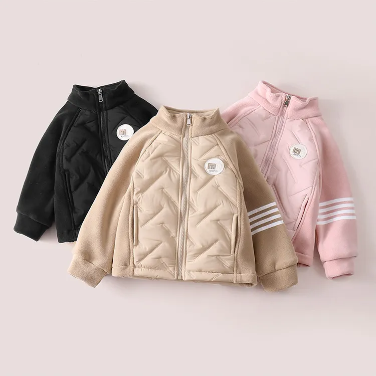 秋冬校服神器儿童外套夹棉冬装加绒上衣中大童保暖棉服童装外套D