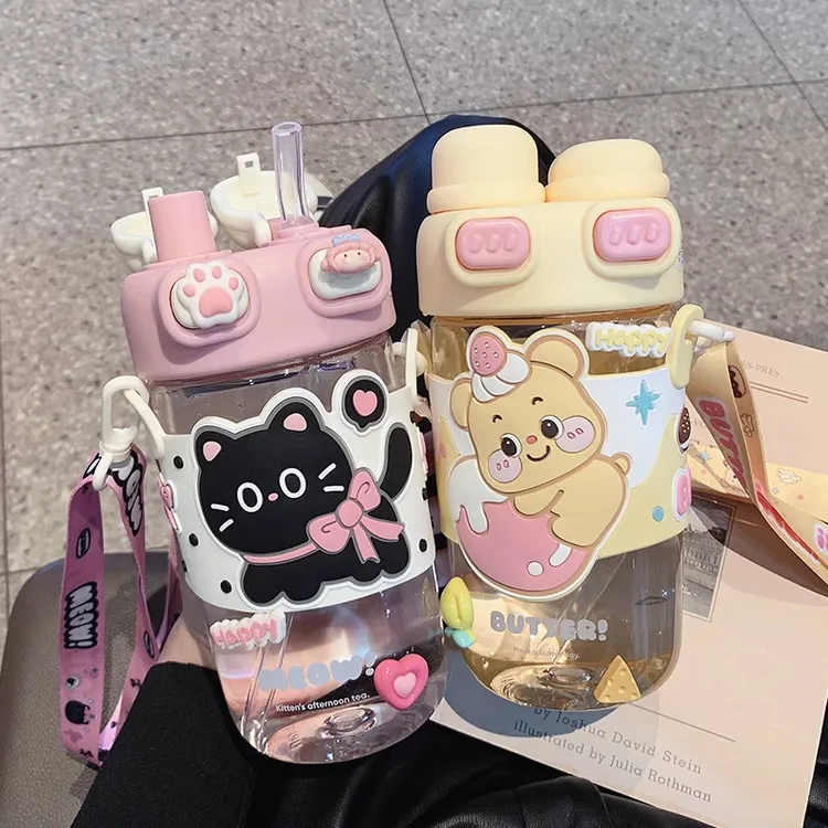 奇怡水杯2025新款女生高颜值夏季可爱大容量学生便携双饮吸管杯子