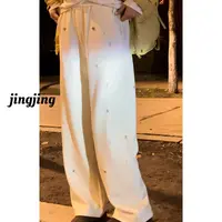 冬季新款休闲百搭加绒亮钻直筒休闲裤(3069)