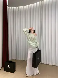 【雅乔定制 预热链接】毛绒拼接亮片毛衣DYTH-25093975