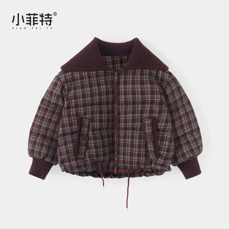 小菲特女童秋冬新款外套中大童加厚保暖上衣儿童棉服BGYD57263