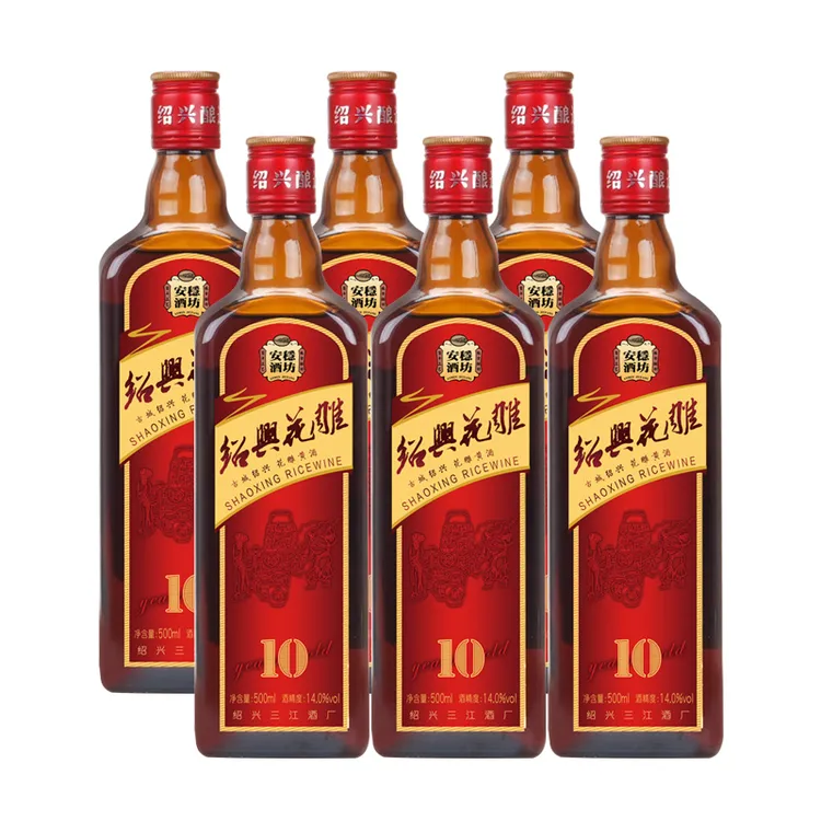 绍兴产黄酒十年陈花雕酒正宗手工冬酿14度传统糯米酒500mlx6瓶