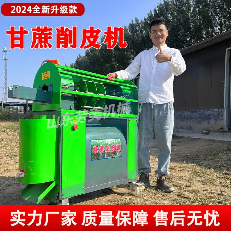 多功能新型甘蔗削皮机自动剥甘蔗去皮机削皮切段清洗机厂家直销