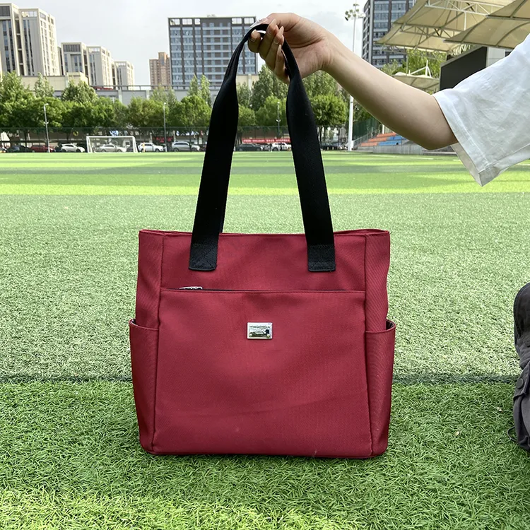 新款时尚百搭简约休闲单肩包女大容量实用牛津布防水手提女包4014