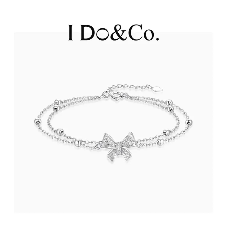 I Do&Co. 925银手链 星芒蝶影手链女 轻奢小众高级感银饰送女友
