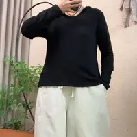 啵啵CM6133磨毛V领包边高棉弹百搭帽衫