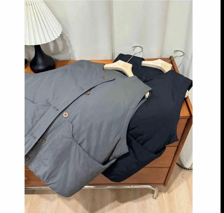 【北欧森林】日系复古加棉马甲女小众设计感口袋无袖厚实棉服外套