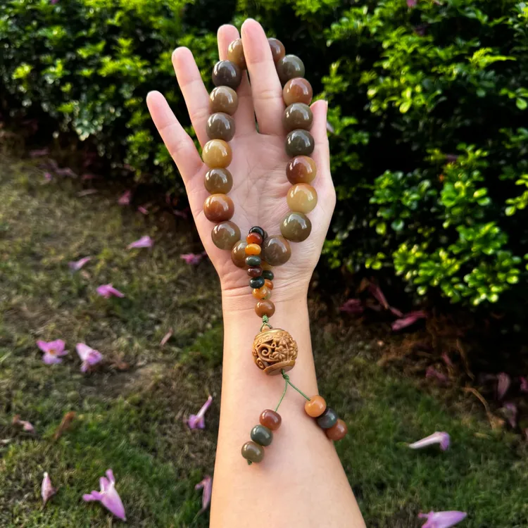 【冬儿专属】敦煌菩提大尺寸18mm手持原创设计18颗老料