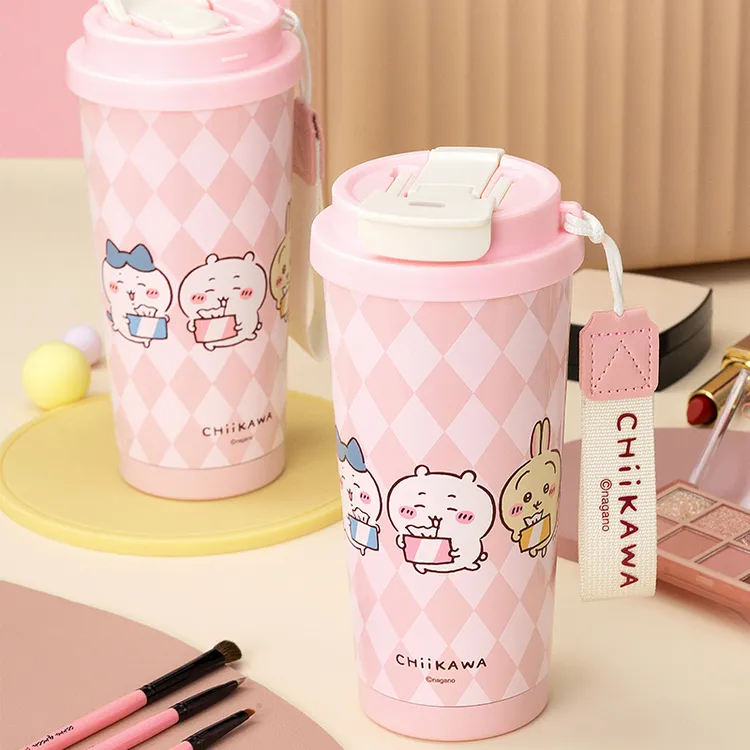 名创优品chiikawa保温杯乌萨奇小八双饮咖啡杯大容量水杯学生必备