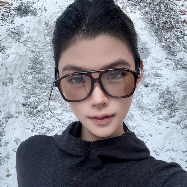 弗瑞姆眼镜飞行款式大框架百搭塑造感墨镜通用高级感太阳镜BC259商品图