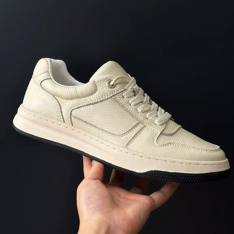 新款头层牛皮男士休闲鞋透气秋季休闲板鞋潮流舒适手工鞋1113