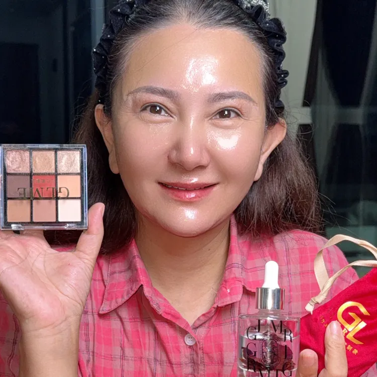 GULIMIER古力米尔奢宠保湿抗皱紧致玫瑰养肤油送刮痧板送九色眼影