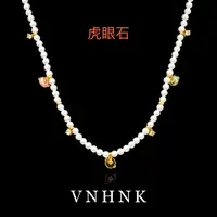 美可儿   H257    白色(66CM 4mm）气质虎眼石项链