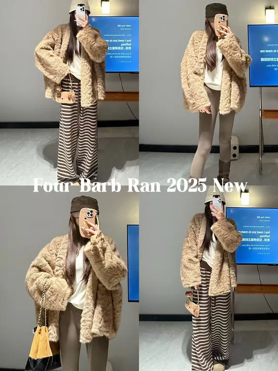 【Barb Ran】顶流千金外套仿大衣冬季小香风外套女显瘦时尚宽松